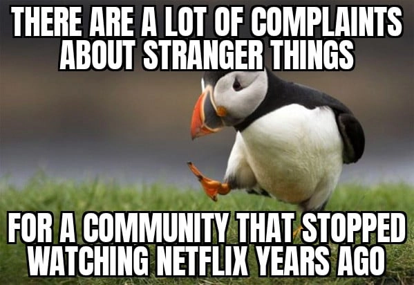 This is a complaint about people complaining