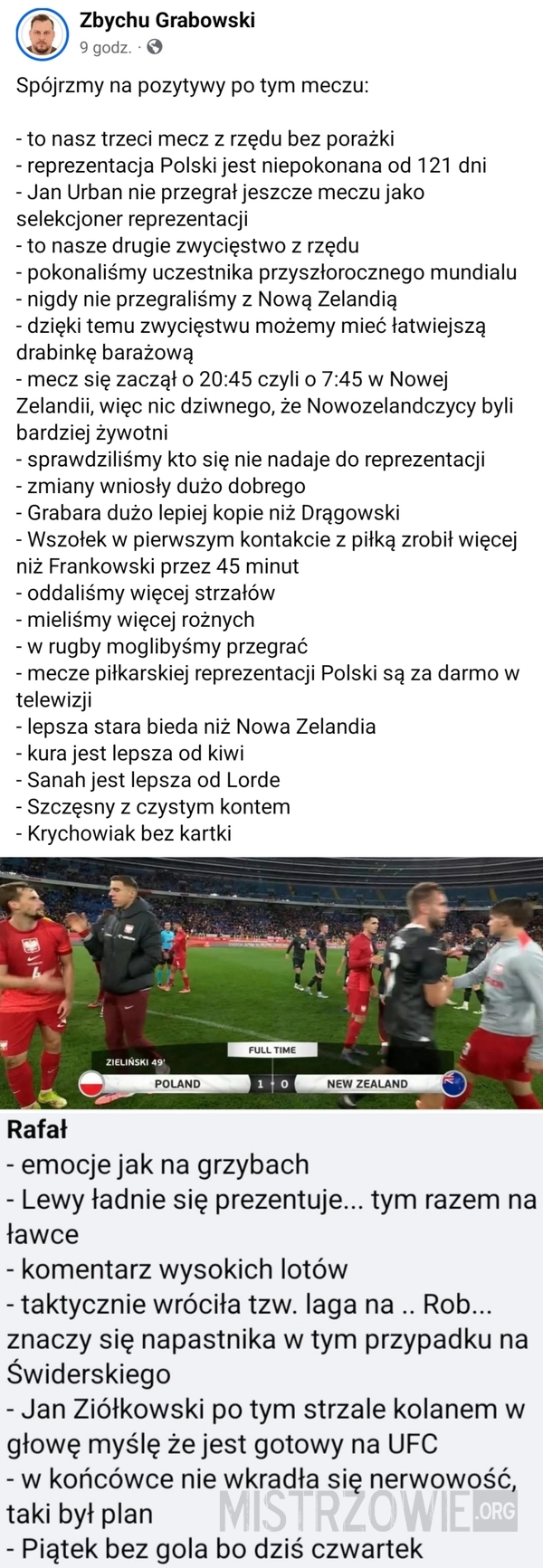 Polska - Nowa Zelandia