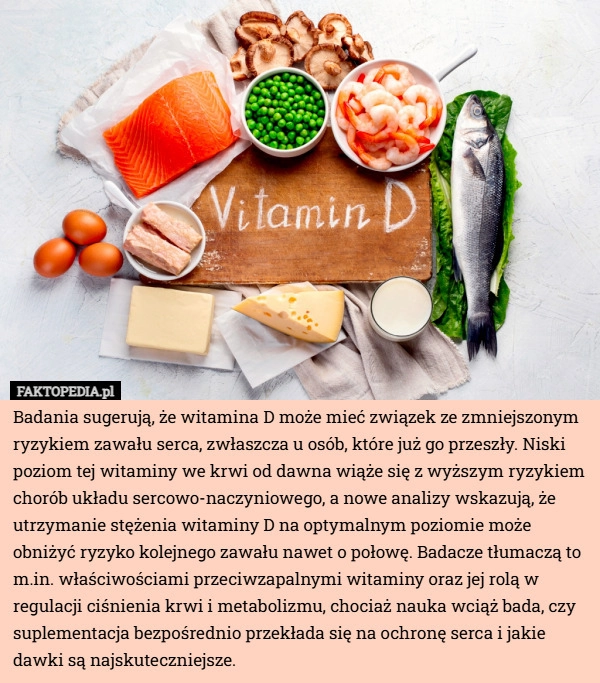 Badania sugerują, że witamina D może mieć związek ze zmniejszonym ryzykiem...