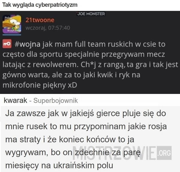 Tak wygląda cyberpatriotyzm