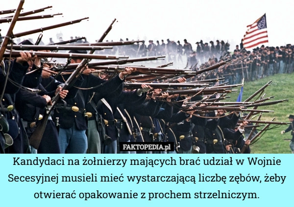 Kandydaci na żołnierzy mających brać udział w Wojnie Secesyjnej musieli