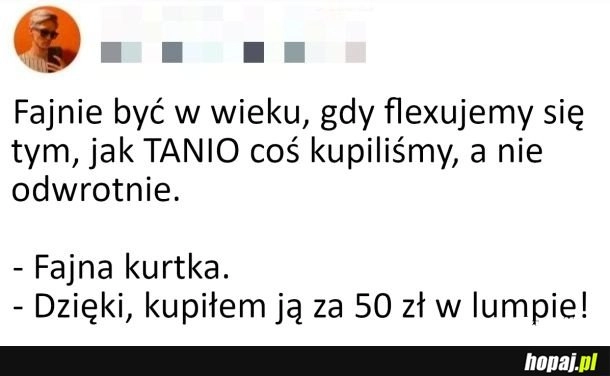 Jestem fanem kupowania tanio